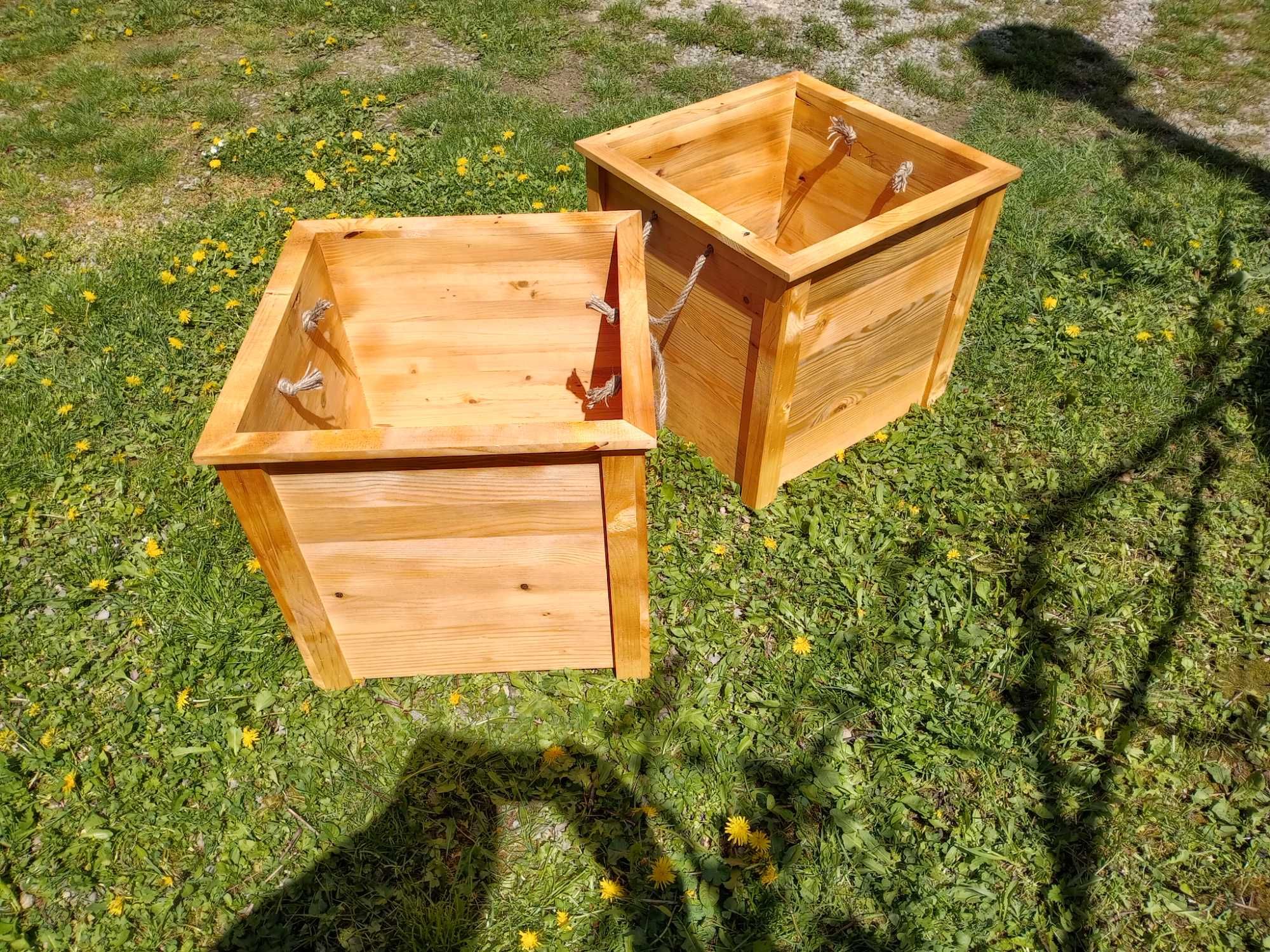 дървени кашпи от чамова дървесина
