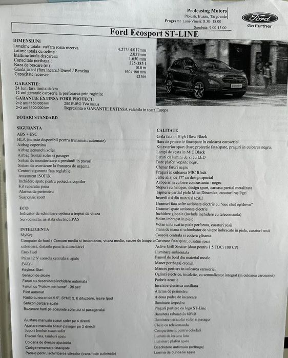 Ford Ecosport St line
