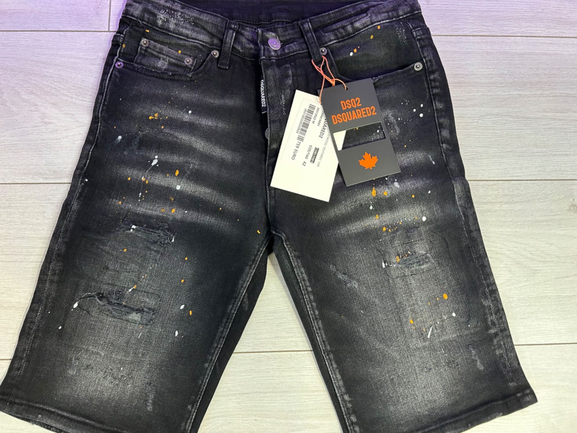 Blugi Scurți Dsquared 2 black New Collection 2025