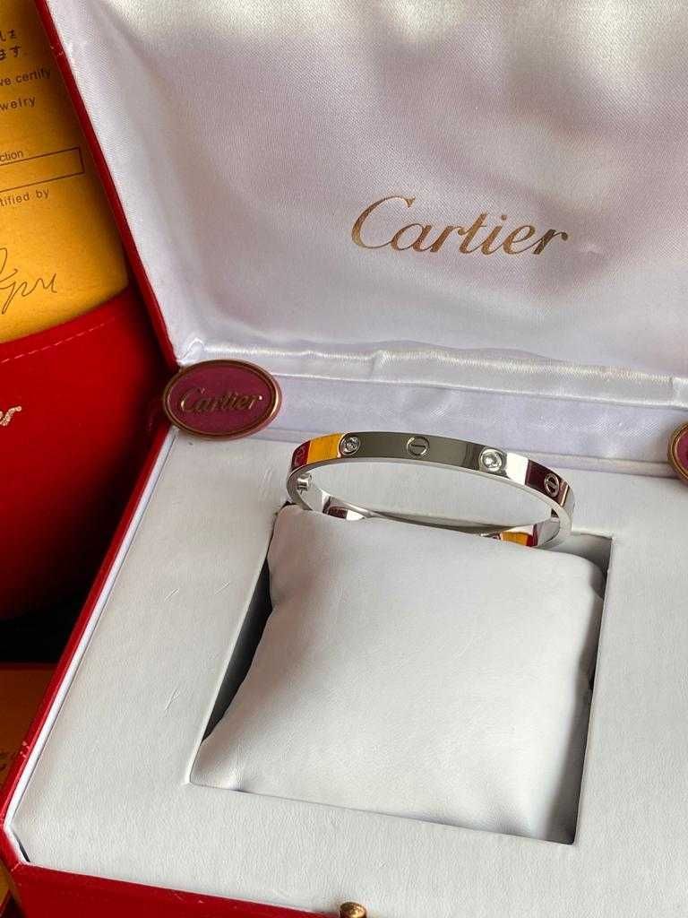 Brățară Cartier LOVE 16 Aur alb 18K Diamond