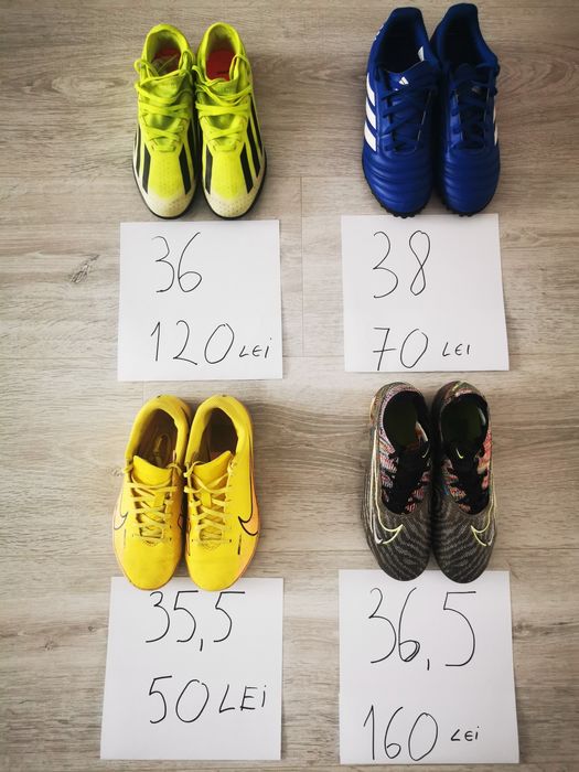 Ghete fotbal copii Nike și Adidas