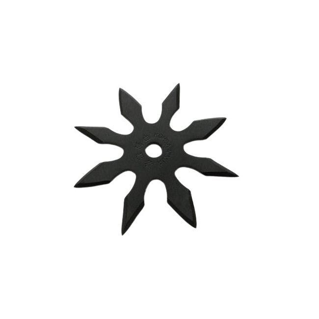 Stea de aruncat, Ninja Warrior, 8 colturi, metalic, negru, 10 cm