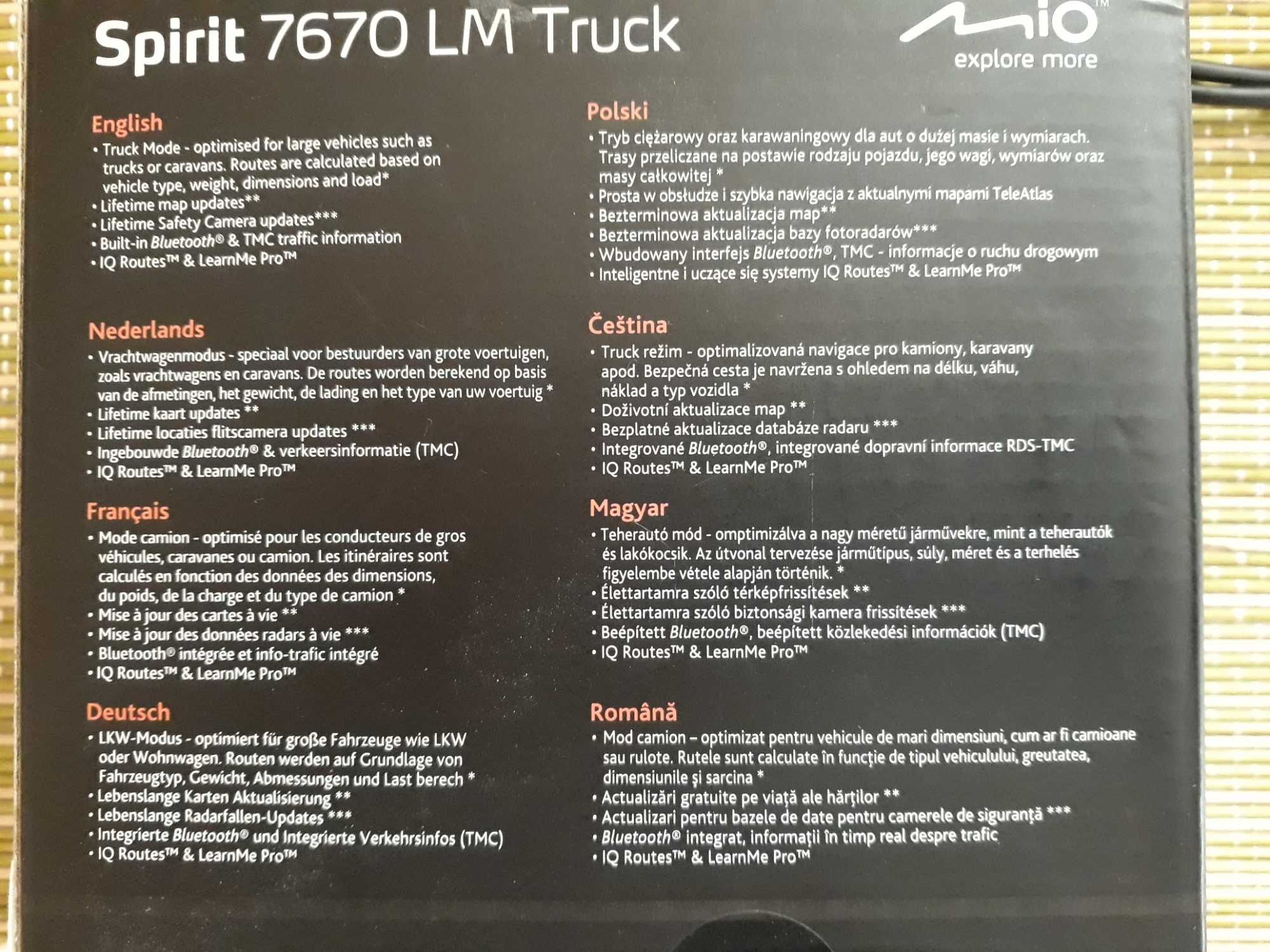 GPS Mio Spirit 7670 LM Truck