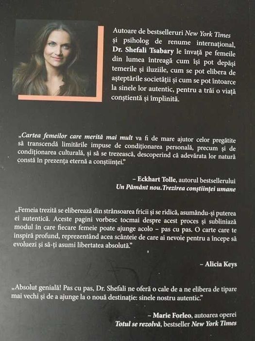 Carte ”Cartea femeilor care merită mai mult” de Dr. Shefali