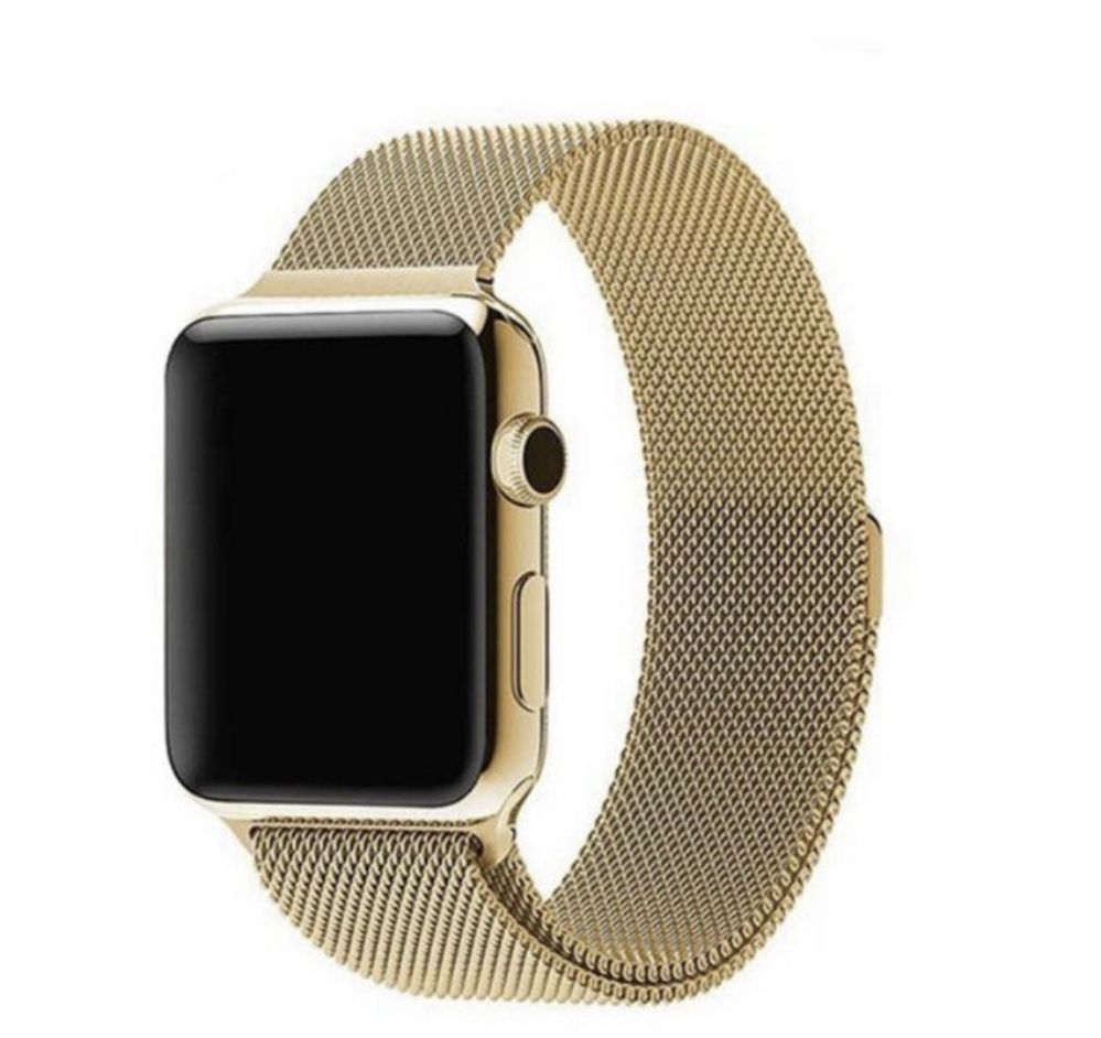 Нова! Неръждарма стомана златна каишка за Apple Watch 42мм-44мм-45мм