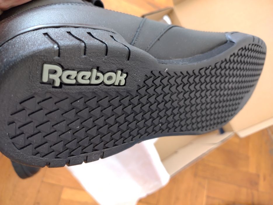 Reebok 45.5 30 см Мъжки кожени черни сникърси високи маратонки