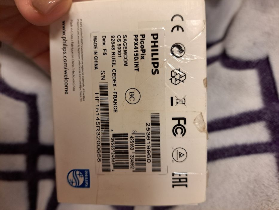 Proiector Philips PicoPix Proiector Portabil, 50 lumeni, PPX4150