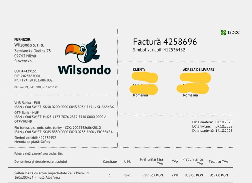 Saltea inalta 160x200