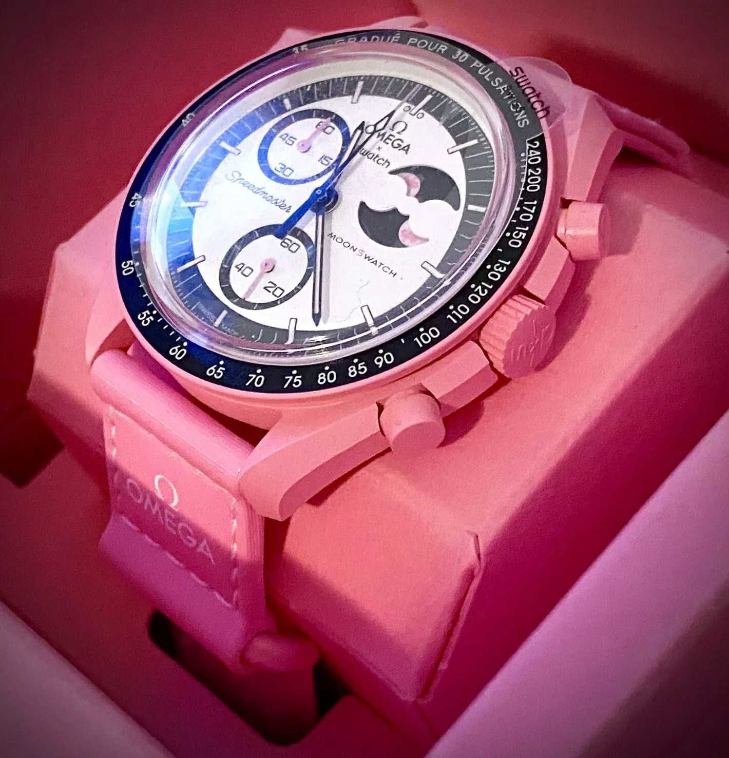 Swatch Omega Moonswatch Mission To The Pink Moonphase