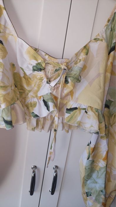 Bluza crop top de vara sexy print floral