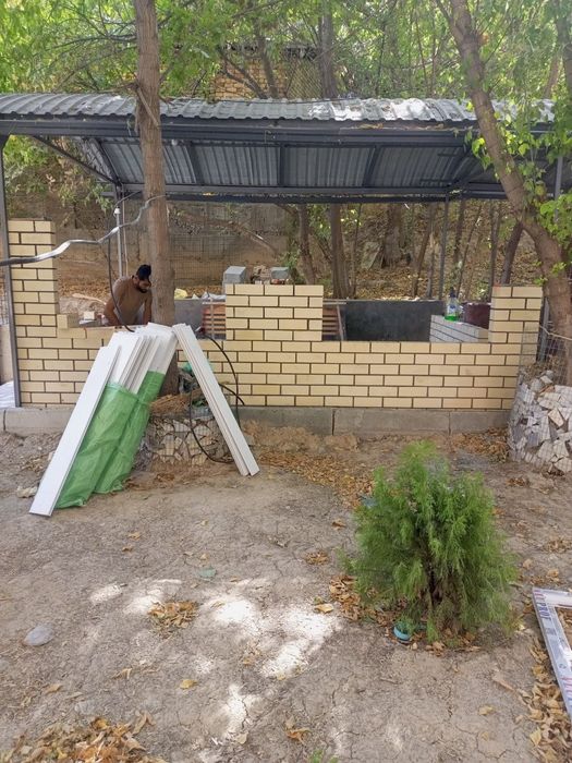 Фасад подрашивка облицовичний кирпичом Кладка болкона гиштблок термиз