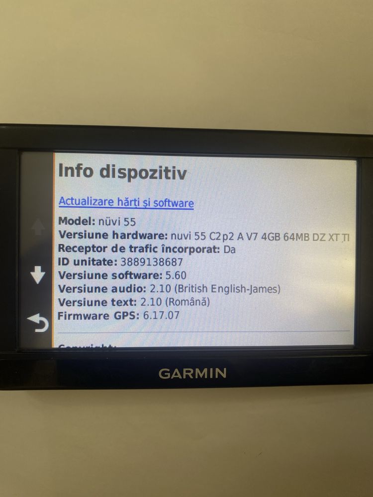 gps Garmin nuvi 55 5”harti full Europa 2025 inclusiv Turcia si Albania
