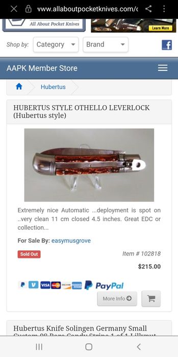 Briceag vechi de colecție Solingen Bonsa