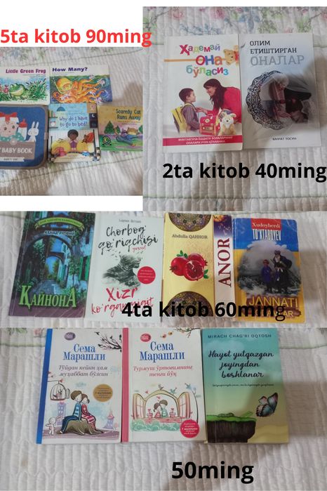 Bolalar uchun va bola tarbiyasi ga oid kitoblar