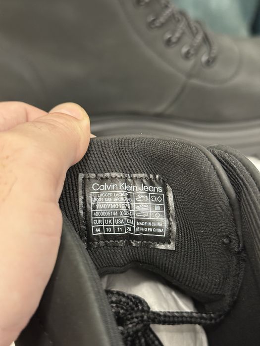 Calvin Klein Jeans Lugged LacedUp Boot bocanci culoare negru 44 noi