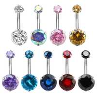 Pierce N2 Cercel Piercing Buric colorat piatra alba rosu roz swarovski