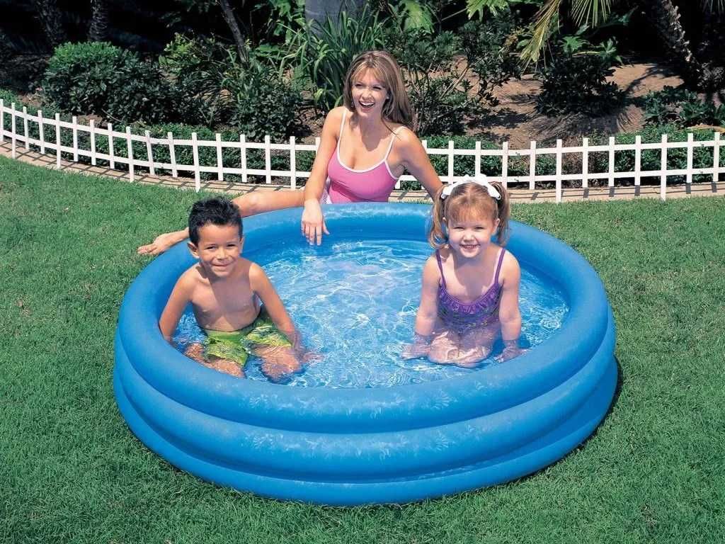 Детски надуваем басейн Intex Crystal Blue, среден, 147 х 33 см