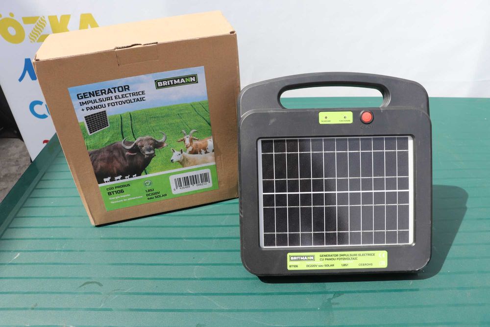 Aparat Impulsuri 1.85 Jouli Mixt cu panou solar pentru Gard electric