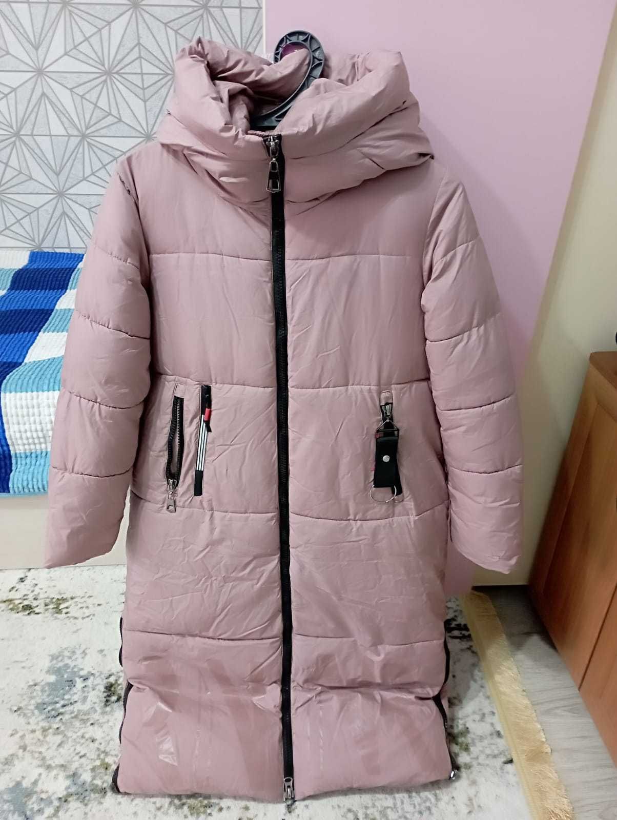 Молодежная зимняя женская куртка тип оверсайз