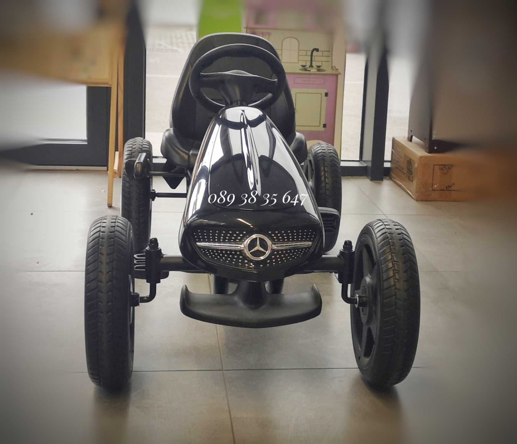 ТОП ЦЕНА!НОВО!Картинг с педали Mercedes-Benz Go Kart с EVA гуми