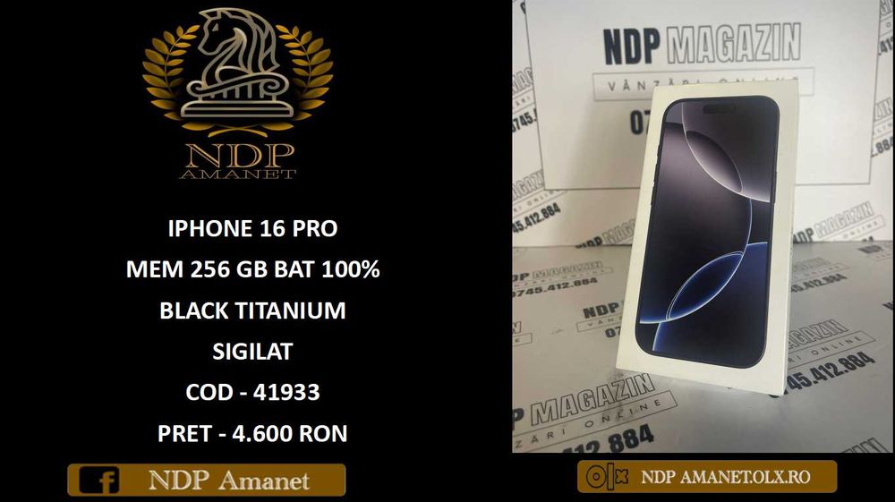 NDP Amanet NON-STOP Bld. Iuliu Maniu 69 IPHONE 16 PRO (41933)