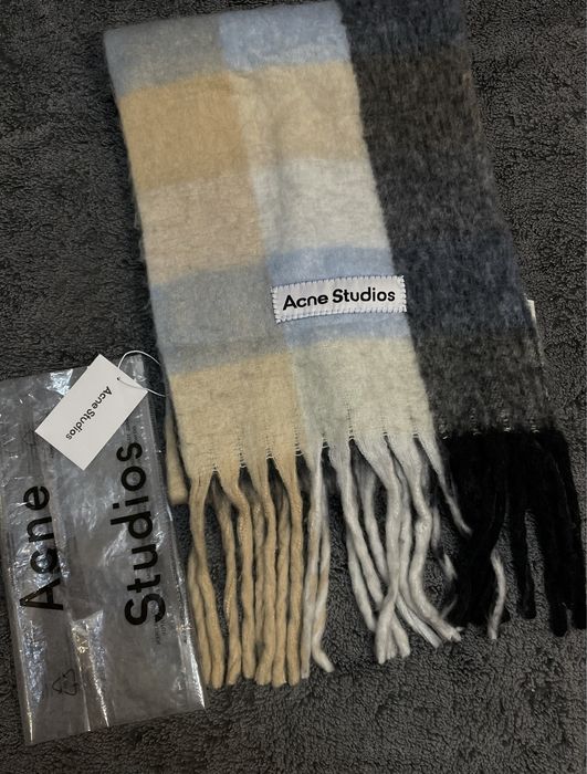 Fular Acne Studios Albastru Bej