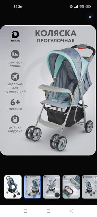Коляска прогулочная летная