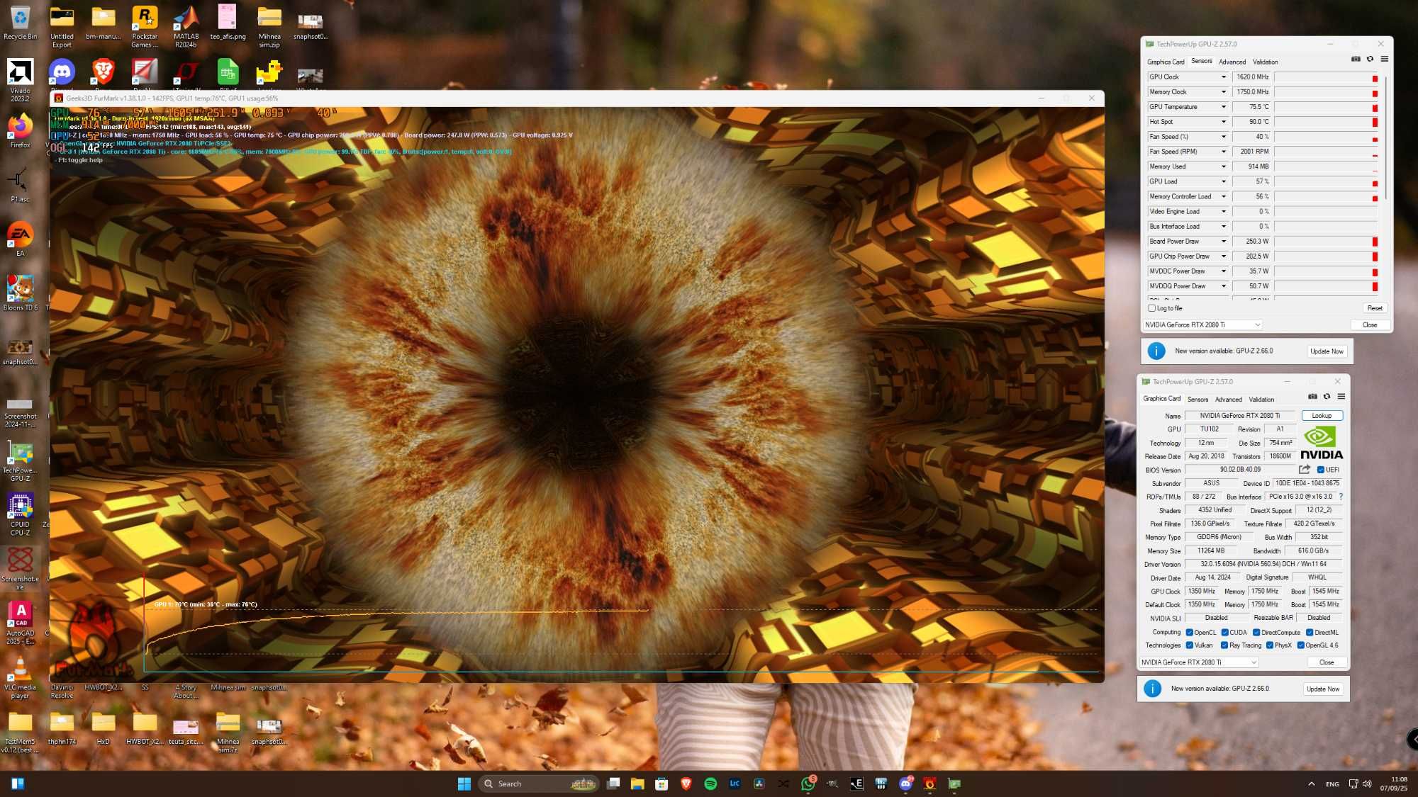 Doua placi video RTX 2080 TI 11GB