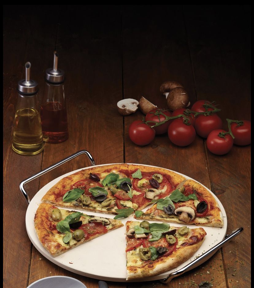 Tava piatra pizza 33cm + cutit special pizza Nou!Sigilat!