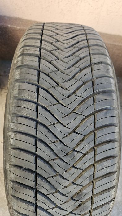 Set 4 roti 15" - jante aliaj 15" 4x108, anvelope All Season 195/65/15