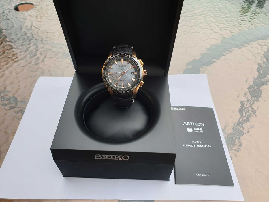 Ceas de mana Seiko Astron, titan, safir, GPS, solar