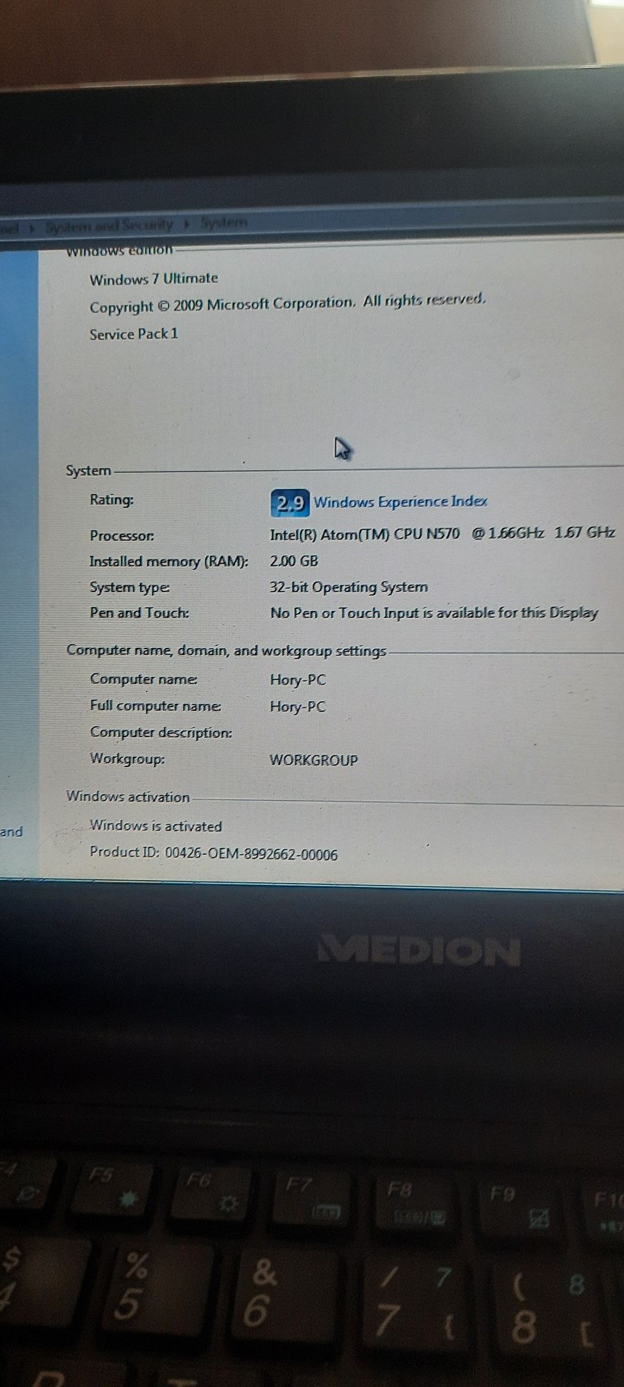 Laptop Medion Akoya