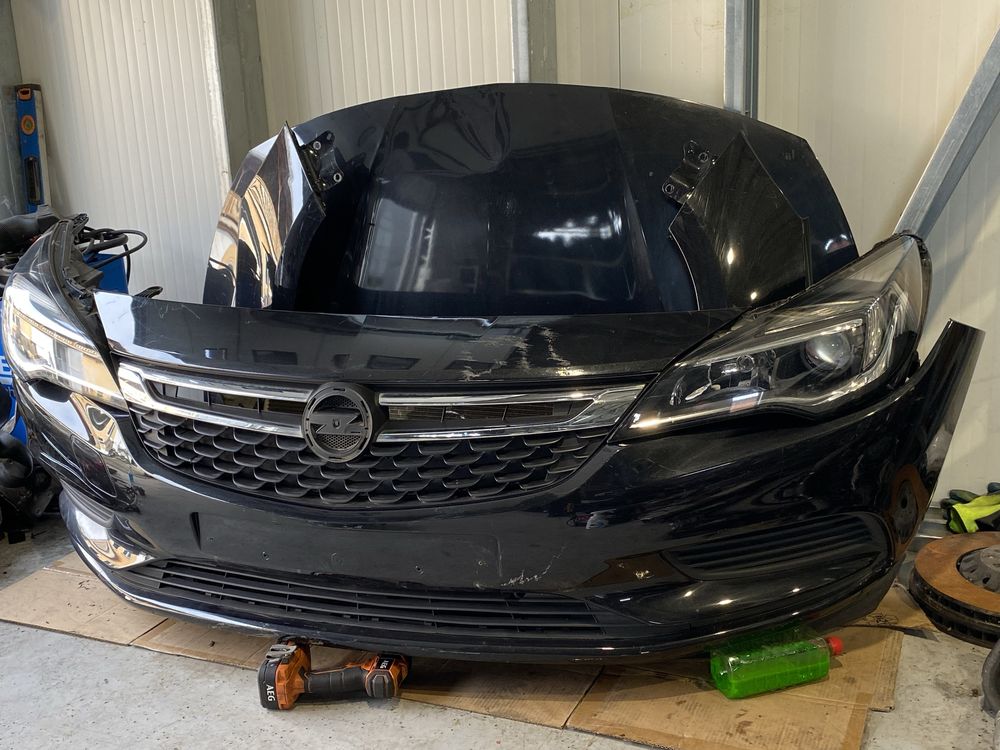 Fata completa Opel Astra K 2016 capota bara far led aripa radiator