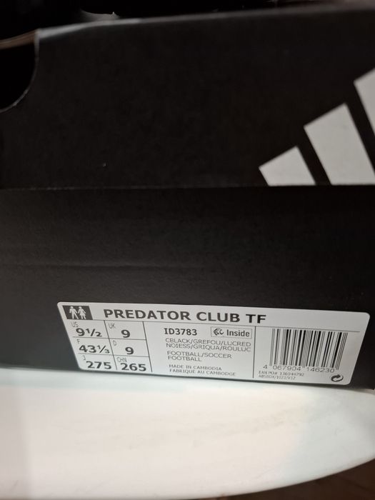Ghete de fotbal Adidași Predator Est 1994 mărimea 43