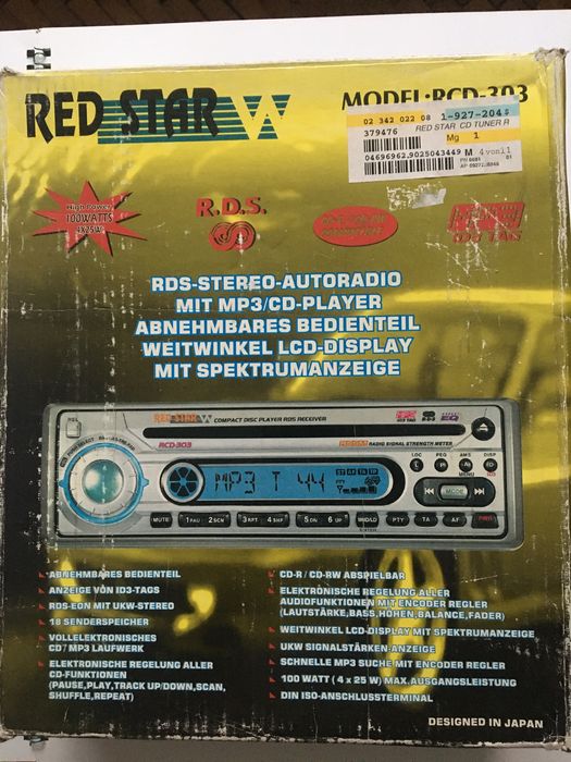 CD radio auto MP3 4 x 25 W masca detasabila