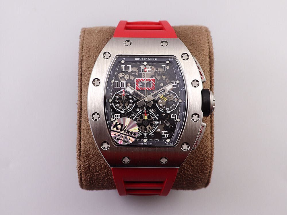 Richard RM011 Silver Red Chronograph Swiss