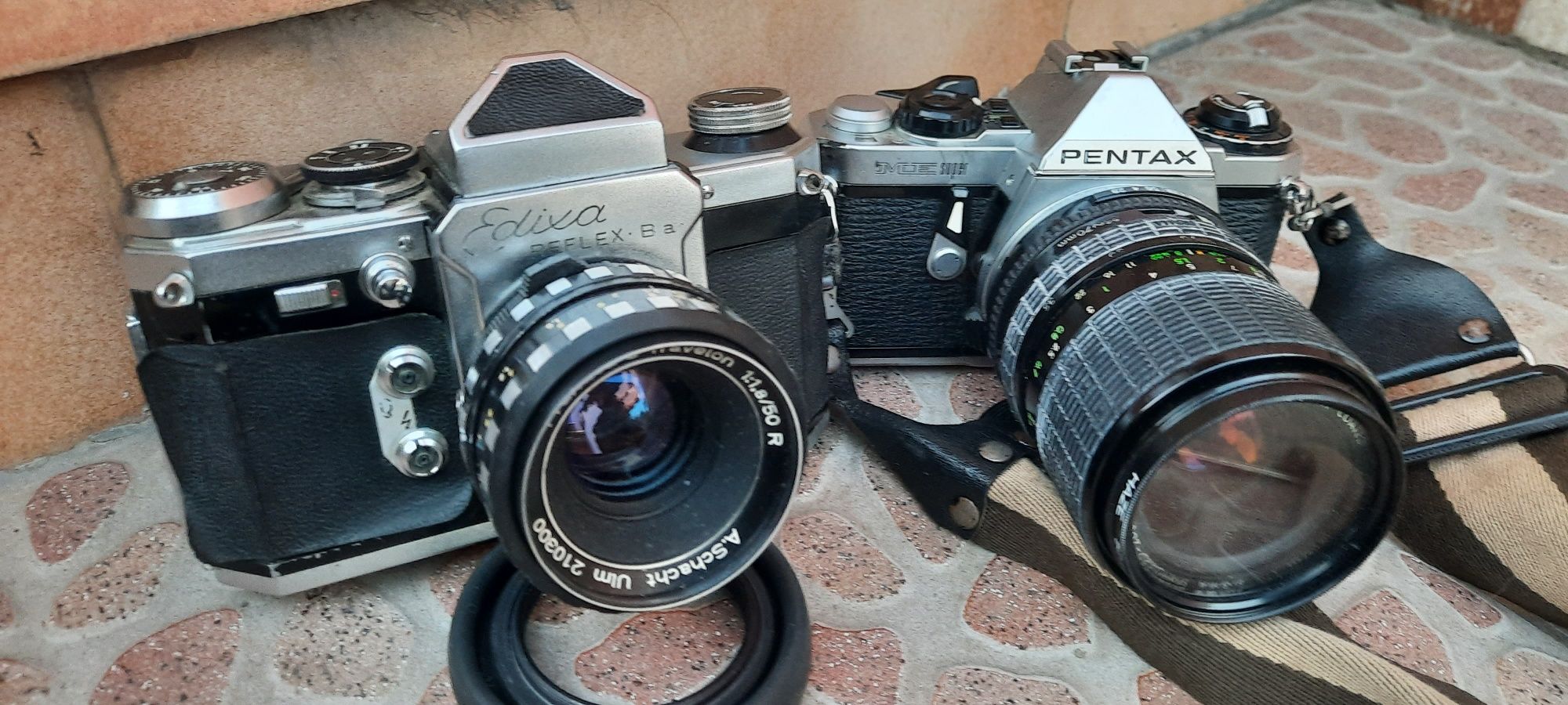 Фотоапарат Edixa Reflex Ba обект50/1:1.8мм и  Pentax me  Обектив 35-70