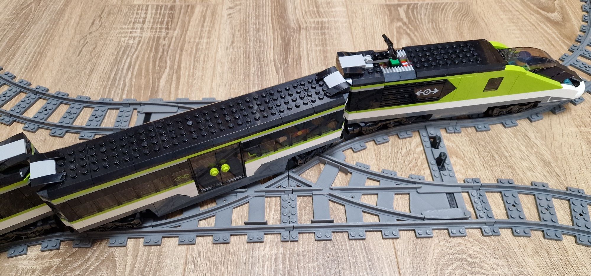 Intersectie 4 macazuri sine tren Lego City, intersectie simpla, sine