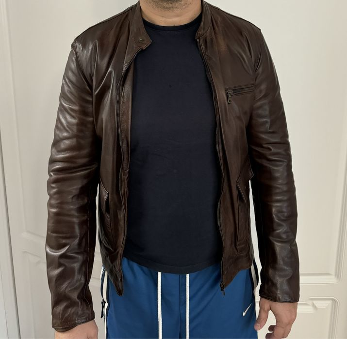 Dolce Gabbana - geaca de piele biker, marimea 50 barbati