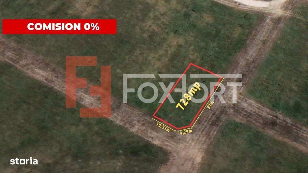 COMISION 0% Teren intravilan pretabil constructii, Sacalaz - 728 mp