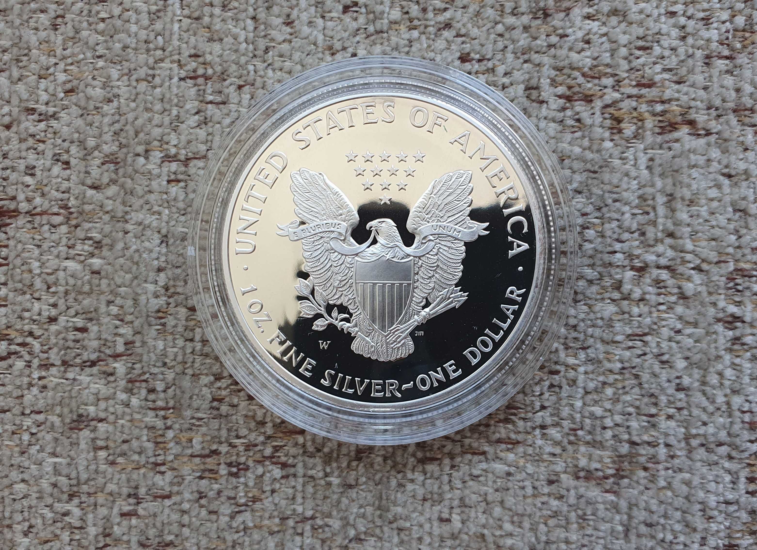 Американски сребърен долар 2001 , Колекционерски Proof , Нециркулиран