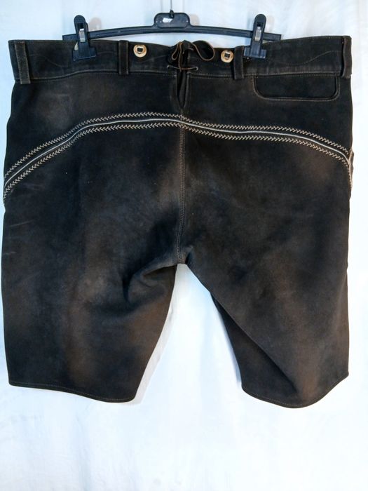 Pantaloni Oktoberfest Lederhose bavarezi nr 56/3XL Pantaloni vânătoare