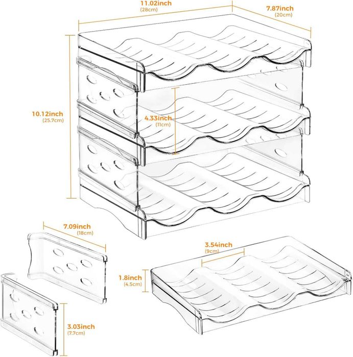 НОВ! Органайзер за бутилки 3 нива за 9 бутилки