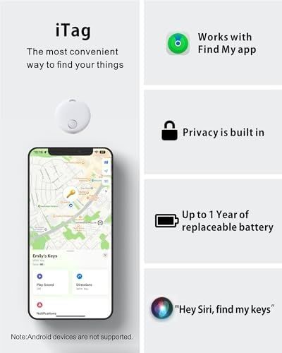 Set de 4 Smart Tag, Air Tracker Airtag compatibil doar cu Apple Find M