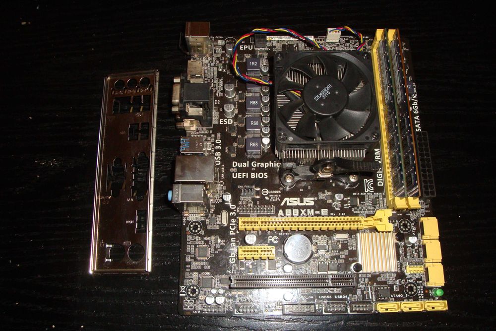 Kit AMD A6 6400k 3.9 Ghz Placa de baza Asus FM2+ vga dvi hdmi 4gb ddr3