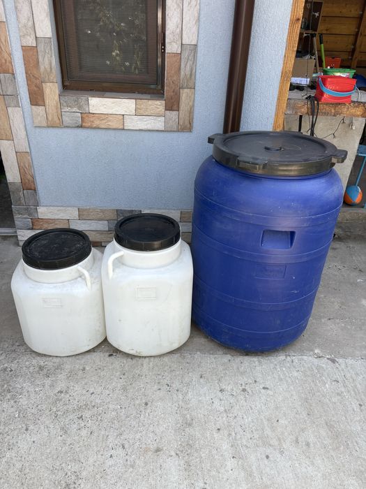 2 Bidoane de plastic de 40 litri și 50 litri