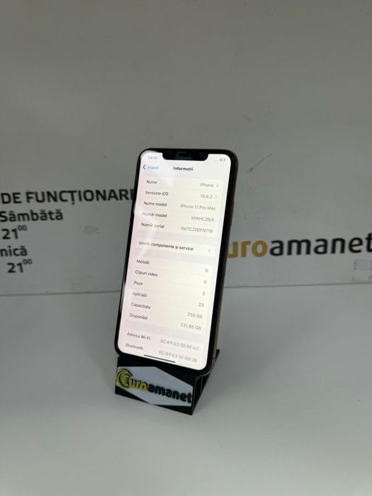 Telefon mobil Apple iPhone 11 Pro Max, 256GB, gold 80%baterie -P-