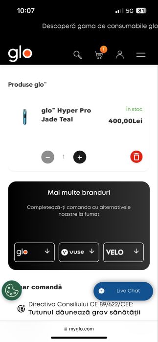 glo Hyper Pro Jade Teal + Rose Gold + cani cafea glo și ren Cadou!