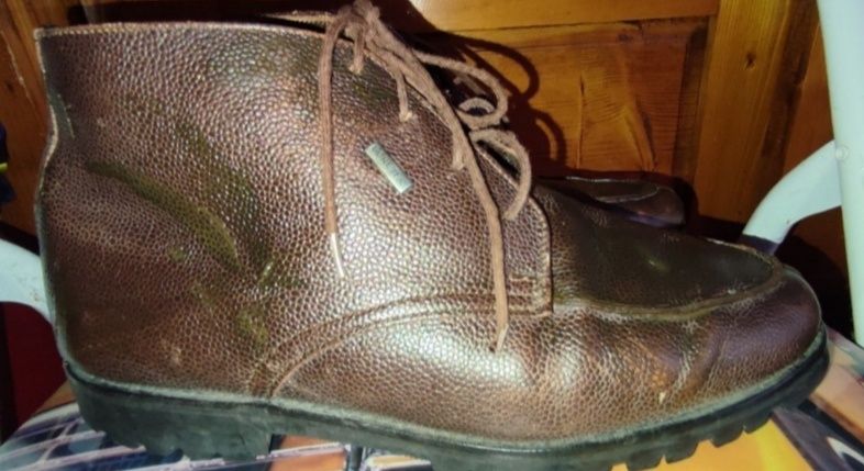 ghete piele goretex  42 maro imblanite