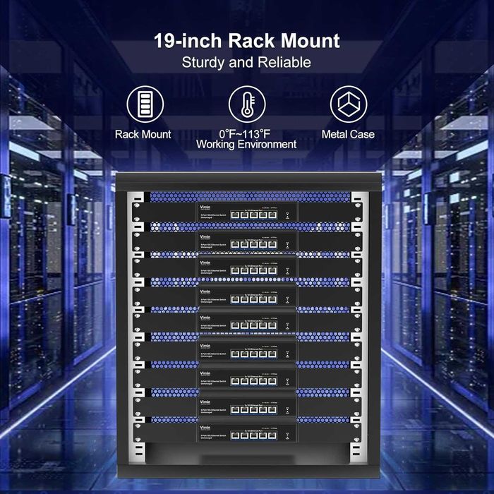 Switch Ethernet VIMIN VM-S100-0500T 10G 5 porturi,NAS 10G,Plug & Play